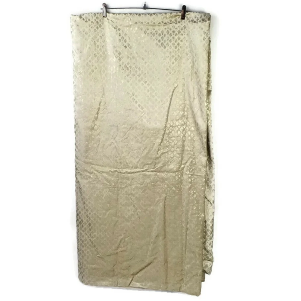 West Elm Gold Luster Velvet Diamond Print Full/Queen Duvet Cover EUC